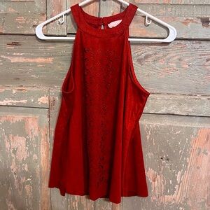 Alter’d State Rust Suede Like Laser Cut Top